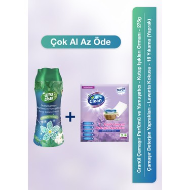 Ultra Clean Çamaşır Deterjan Yaprakları- 16 Yıkama 1 Adet+ Fiyatı