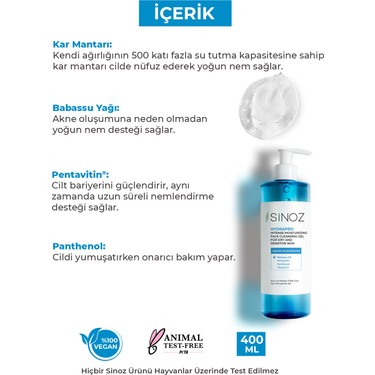 Sinoz Hydrapro Kuru ve Hassas Ciltler iin Nemlendiricili Fiyat