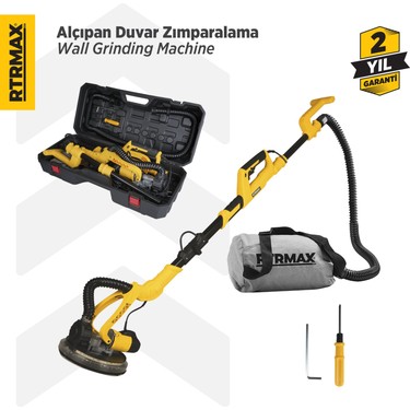 Rtrmax RTM3793 Alçıpan Duvar Zımpara Makinası 710 W 225 mm Fiyatı