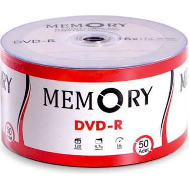 Memory Boş Dvd-r 4.7 Gb 16X 120Dk 50 Adet Fiyatı