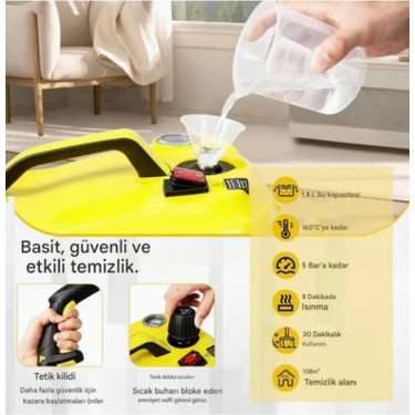 Ozmik HW618-B Çok Amaçlı Süpürge El Tipi Buharlı Temizleyici Fiyatı