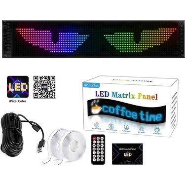 16X96 Plus Matrix LED Panel Cama Yapışan Telefon Kontrollü Fiyatı