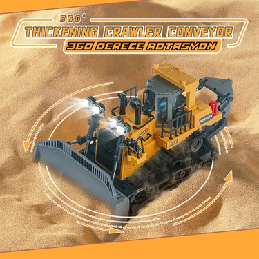 Işıklı Sesli Full Fonksiyon Metal Hareketli Buldozer 9 Kanal Fiyatı