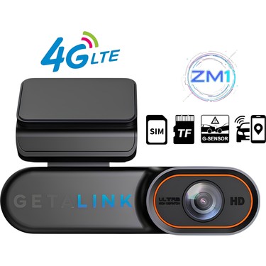 Getalink ZM1 4G SIM Kart Soketli HD Araç İçi Kayıt Kamerası Fiyatı