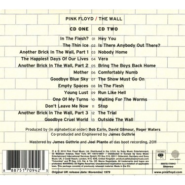 CD - Pink Floyd / The Wall (Plak Değildir 2 Cd) Fiyatı