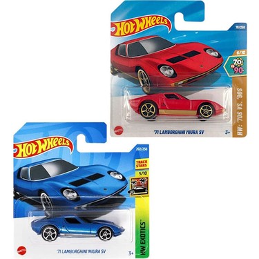 2 Araç Hot Wheels 71 Lamborghini Miura Sv Set - Lacivert & Fiyatı