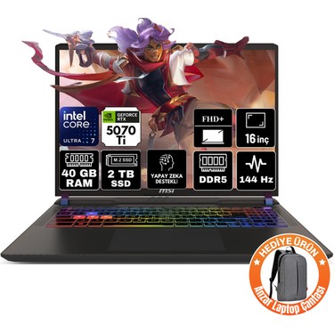 Msı Vector 16 Hx Aı Intel Core Ultra 7 255HX 40GB 2tb SSD Fiyatı