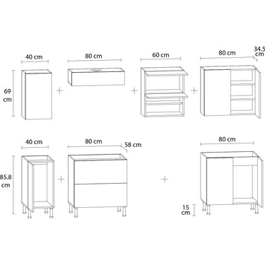 260 cm Sefa Hazır Mutfak Dolabı Fiyatı - Taksit Seçenekleri