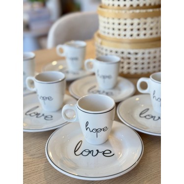 Porland Hope-Love 6 Kişilik Kahve ve Ikram Servisi Fiyatı