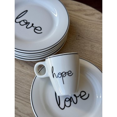 Porland Hope-Love 6 Kişilik Kahve ve Ikram Servisi Fiyatı