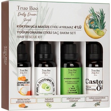 True Bee 4'lü Mucizevi Saç Bakım Seti 4 x 30 ml Fiyatı