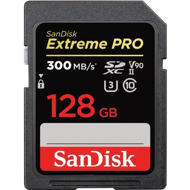 SanDisk SDカード Extreme PRO 128GB 300MB/s Sandisk Extreme Pro 128GB 300MB/S V90 Uhs-Iı Sdxc Hafıza K Fiyatı