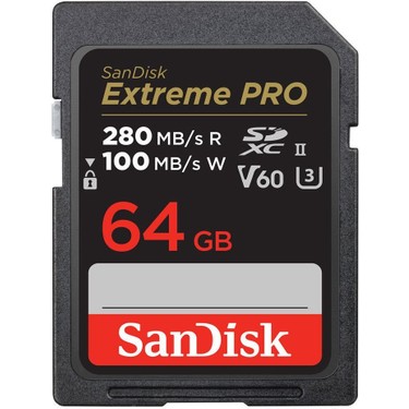 Sandisk Extreme Pro 64GB 280MB/S V60 Uhs-Iı Sdxc Hafıza Ka Fiyatı
