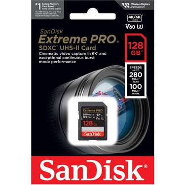 Sandisk Extreme Pro 128GB 280MB/S V60 Uhs-Iı Sdxc Hafıza K Fiyatı
