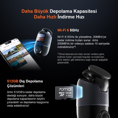 70MAI Geliştirilmiş Dash Cam Omni X800 Ultra Hd 4K Fiyatı