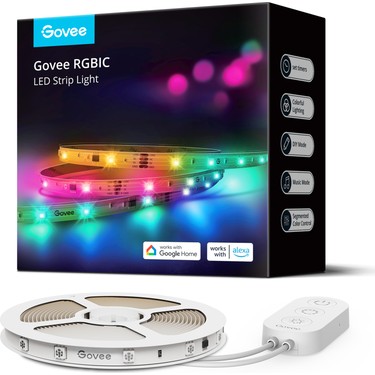Govee ライト Govee Rgbıc Basic Wi-Fi + Bluetooth LED Şerit Işık 10M Fiyatı