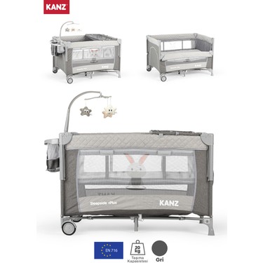 【新品未使用】Misha&Puff Pewter Playground 2y Kanz Sleepside +Plus Anne Yanı Park Yatak ve Oyun Parkı Gri Fiyatı