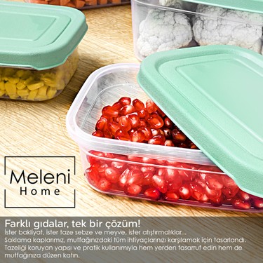 Meleni Home 19'lu Dikdörtgen Erzak Saklama Kabı Seti - Fiyatı