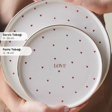 Karaca Love 8 Parça 2 Kişilik Yemek Takımı Kırmızı Seramik Fiyatı