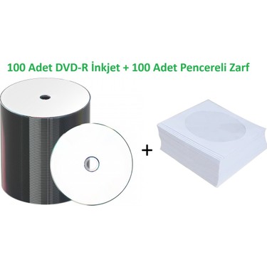 Inkjet Printable Dvd-R + Zarf 100 Adet Fiyatı - Taksit Seçenekleri