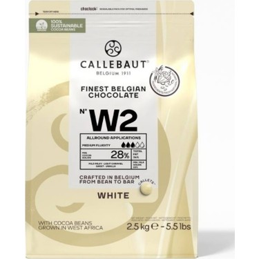 Callebaut W2 Beyaz Kuvertür Drop Çikolata 2.5 Kg Fiyatı