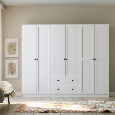 Rabi様 Rabi Mobilya Side 6 Kapak 2 Çekmece Gardırop Fiyatı