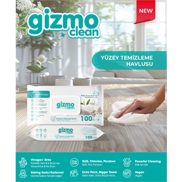 Gizmo Clean Yüzey Temizlik Havlusu Beyaz Sabun Kokulu 100'lü Fiyatı