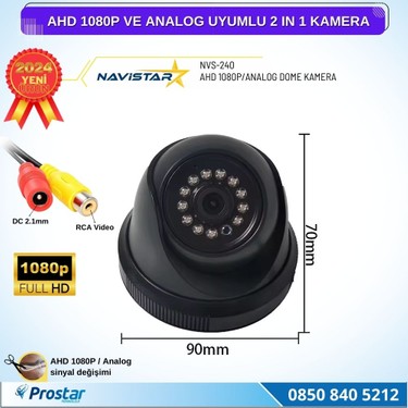 Ahd 1080P ve Analog Pal Çevrilebilir Plastik Mini Dome Araç Fiyatı