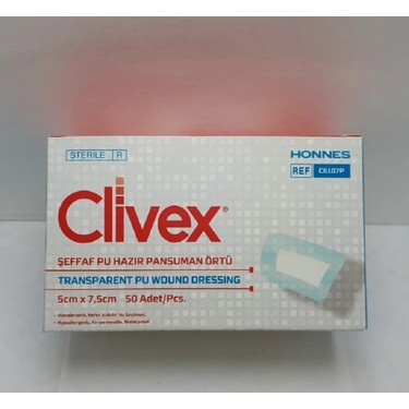 Clivex Şeffaf Pu Hazır Pansuman Örtü 5 x 7,5 cm 50 Adet Fiyatı