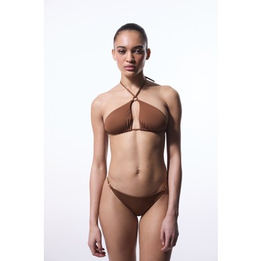Kahverengi Libby Side Tokalı Slip Bikini Altı Fiyatı