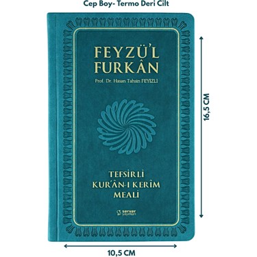Feyzü'l Furkan Tefsirli Kuranı Kerim Meali Turkuaz (Cep Kitabı