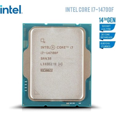CPU Intel Core i7 14700f Intel Core I7 14700F Tray 2.1ghz 20 Çekirdek 33MB L3 Fiyatı