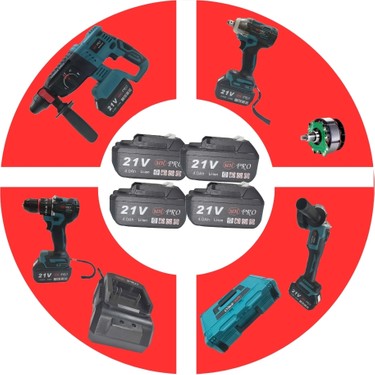 Komson Mhpro 4'lü Set Tek Çanta 4 Makina 4 Batarya 1 Şarj Fiyatı