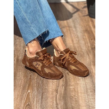 Miu Deri File Detaylı Taba Kadın Sneaker Fiyatı