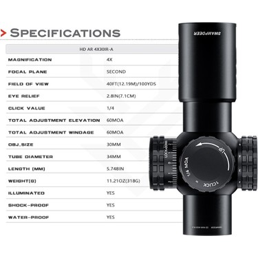 Swampdeer Hd Ar 4X30IR-A Tüfek Dürbünü Fiyatı - Taksit Seçenekleri
