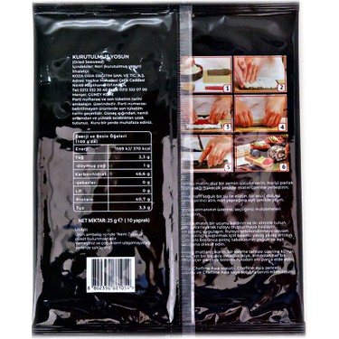 Chefline Asia Sushi Nori (Gold) Yosun (10 Yaprak) 25 gr Fiyatı