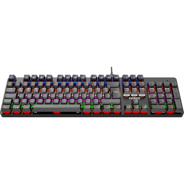 Everest Kb-Mk1 Lumos Siyah USB Rainbow Aydınlatmalı Blue Fiyatı