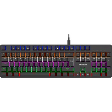 Everest Kb-Mk1 Lumos Siyah USB Rainbow Aydınlatmalı Red Fiyatı