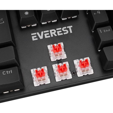 Everest Kb-Mk1 Lumos Siyah USB Rainbow Aydınlatmalı Red Fiyatı