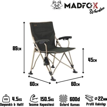 Katlanır Kamp Piknik Sandalyesi - Madfox Warden - Yeşil - Fiyatı