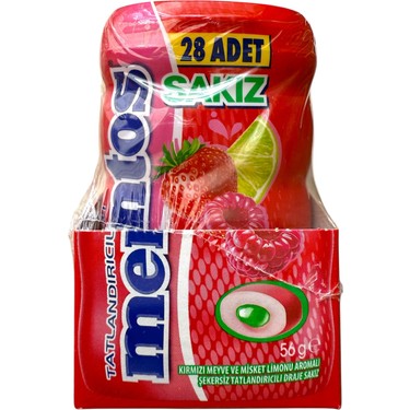 Mentos Kırmızı Meyve Misket Limonlu Draje Sakız 56 gr * 6 Fiyatı