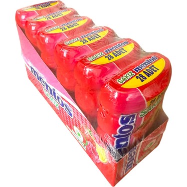 Mentos Kırmızı Meyve Misket Limonlu Draje Sakız 56 gr * 6 Fiyatı