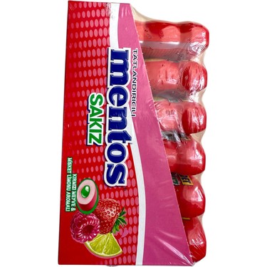 Mentos Kırmızı Meyve Misket Limonlu Draje Sakız 56 gr * 6 Fiyatı