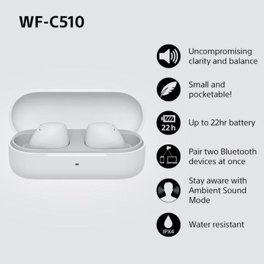 Sony WF-C510/WC Kablosuz Kulak Içi Kulaklık - Beyaz Fiyatı