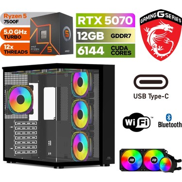 MSI Gaming Pc Ddr5 – Rtx 5070 12 GB – Ryzen 5 7500F – 32GB Fiyatı