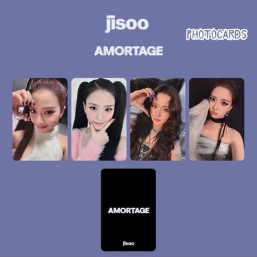Blackpınk Jisoo '' Amortage '' Photocards Set Black Fiyatı