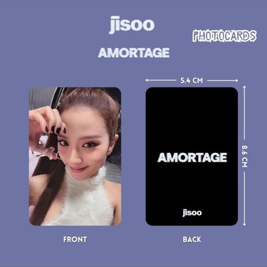 Blackpınk Jisoo '' Amortage '' Photocards Set Black Fiyatı