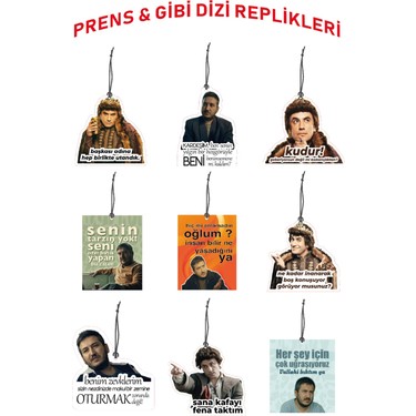 9lu Gibi Prens Dizisi Görselli Oto Kokusu Dikiz Ayna Süsü Fiyatı