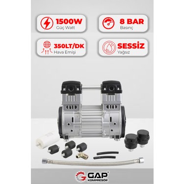 Kompresör Kafası 2 Hp Sessiz ve Yağsız G1500W Fiyatı