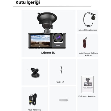 Mieco 1s Wifi/1920p Fhd/170° Ultra Geniş Açı/gece Görüşü Ve Fiyatı